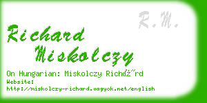 richard miskolczy business card